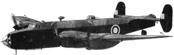Halifax Bomber used by Pathfinder Force in Italy